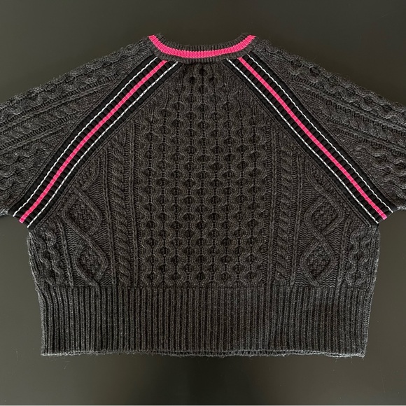 T by Alexander Wang Grey and Neon Pink Sweater - Picture 4 of 4